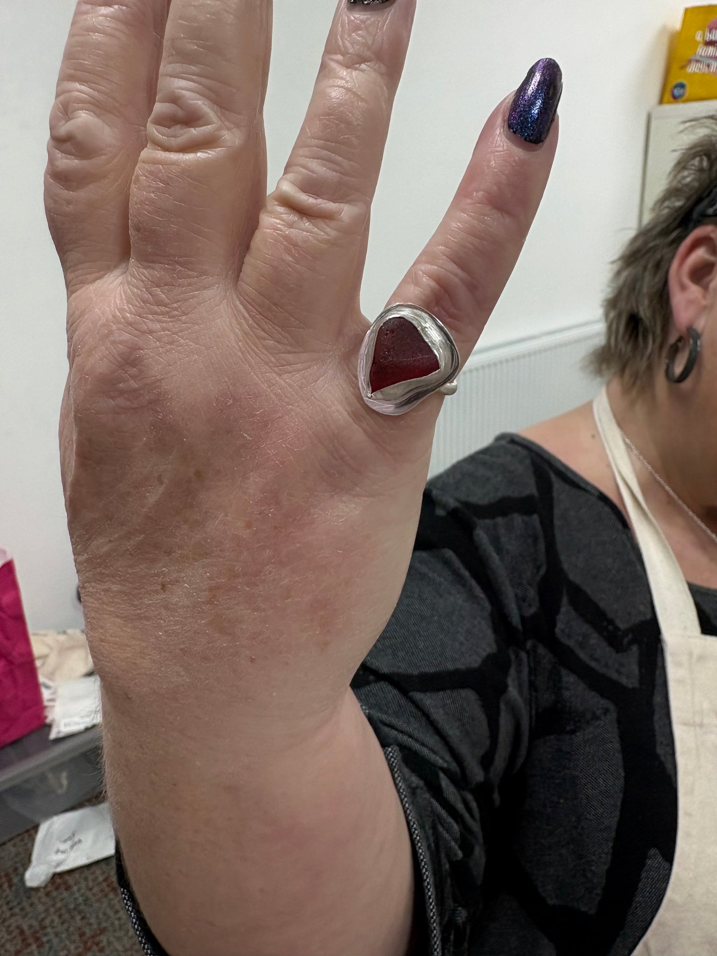 Seaglass ring or pendant workshop