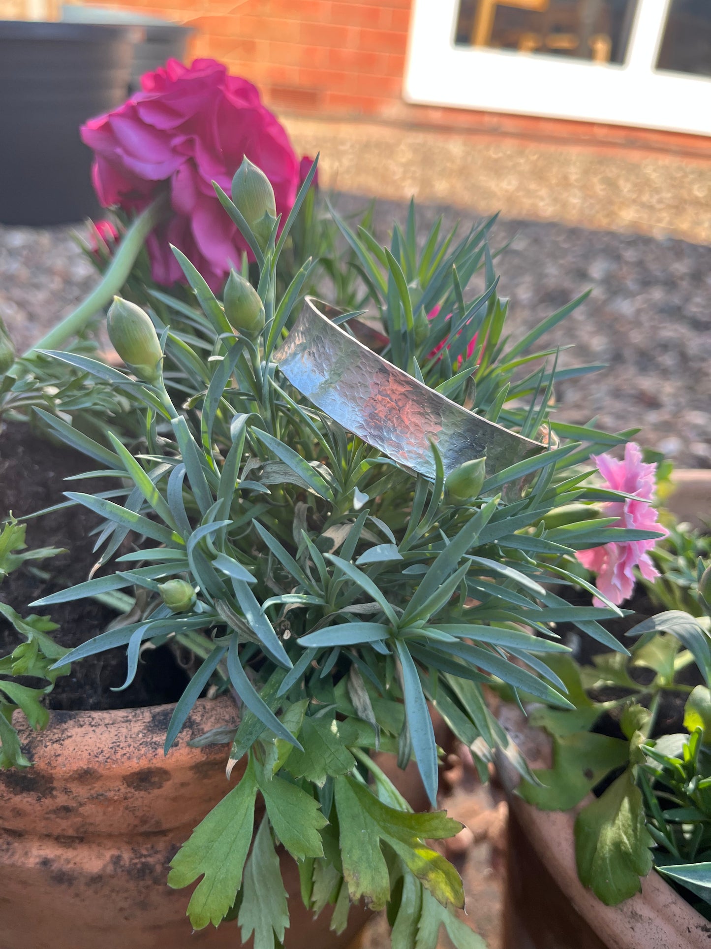 Heavy hammered silver cuff